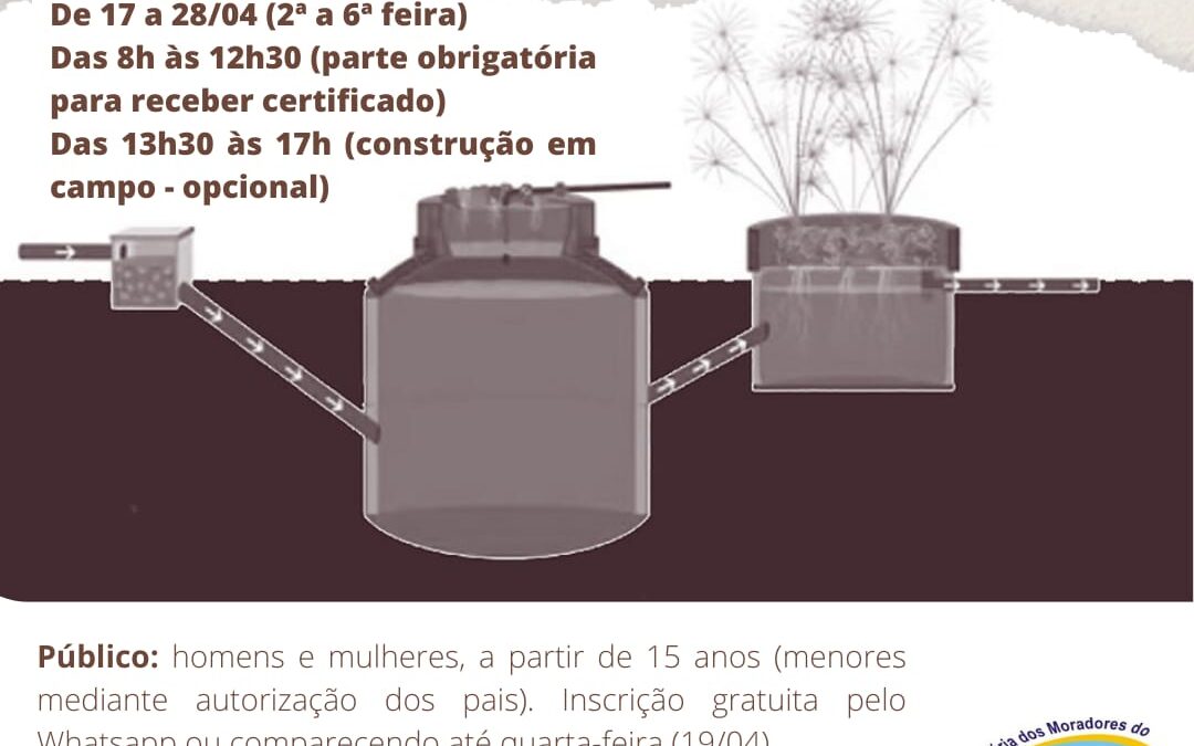 Inscrições abertas para Curso Gratuito de Biodigestor Residencial